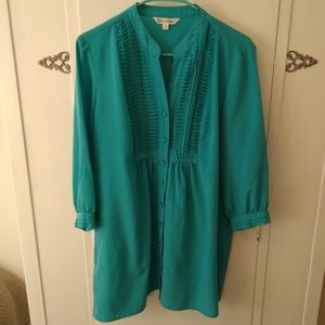 TravelSmith Aqua Blouse